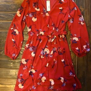 NWT Floral Wrap Dress
